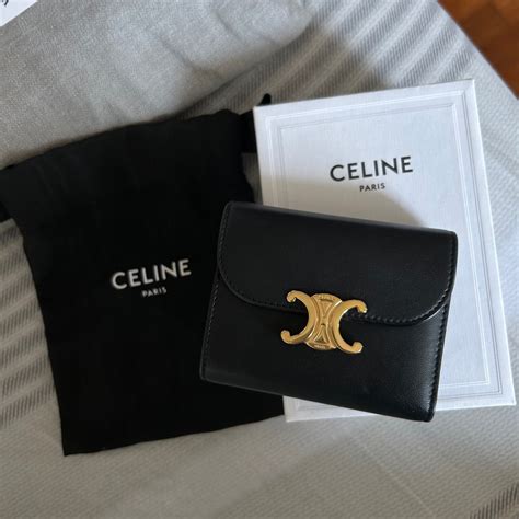 celine small trifold wallet|celine small triomphe wallet.